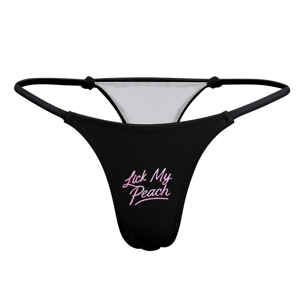 Lick My Peach thong panties - KinkyTingz