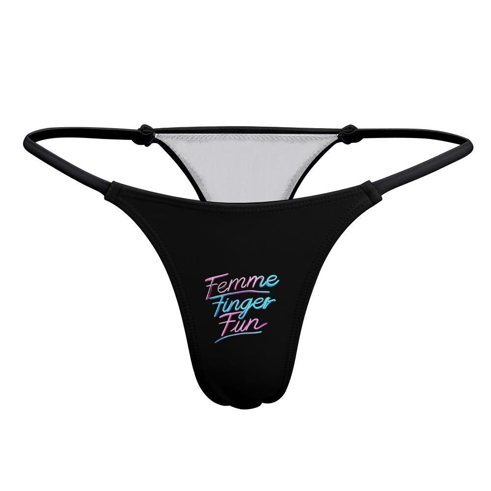 Femme Finger Fun thong panties - KinkyTingz