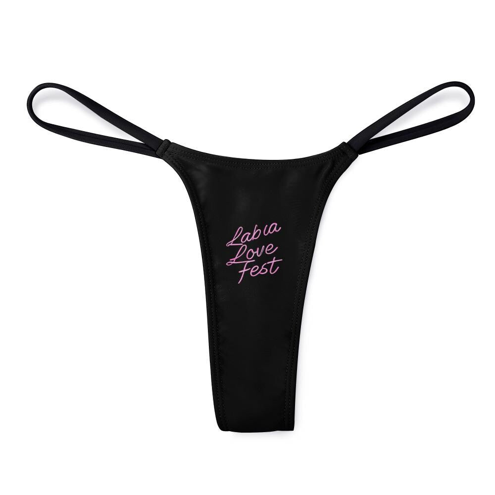 Labia Love Fest thong panties - KinkyTingz